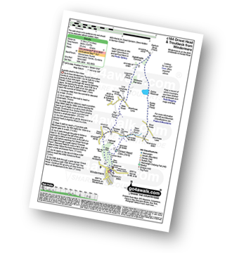 Map with easy-to-follow route details for walk c104 Orrest Head and Troutbeck from Windermere pdf