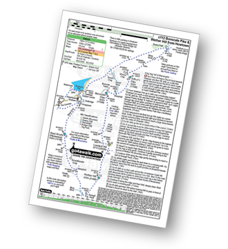 Map with easy-to-follow route details for walk c112 Bonscale Pike and Wether Hill from Howtown pdf