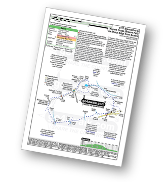 Walk route map with easy-to-follow route instructions for walk c117 Blencathra and Knowe Crags (Blease Fell) via Sharp Edge from Scales pdf