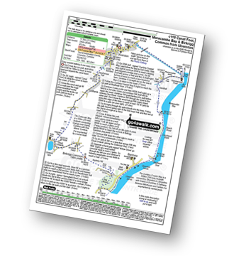 Map with easy-to-follow route details for walk c119 Canal Foot, Morecambe Bay and Birkrigg Common from Ulverston pdf