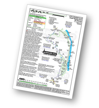 Map with easy-to-follow route details for walk c131 Latterbarrow and Claife Heights (High Blind How) from Far Sawrey pdf