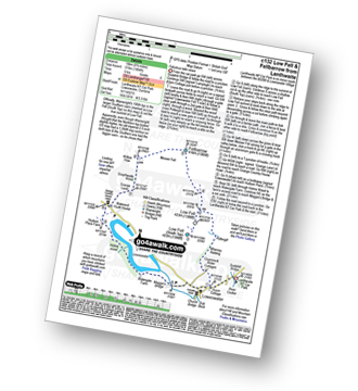 Map with easy-to-follow route details for walk c132 Low Fell and Fellbarrow from Lanthwaite Wood pdf