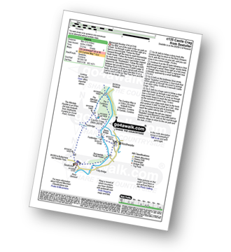 Map with easy-to-follow route details for walk c135 Castle Crag and Rosthwaite from Seatoller (Borrowdale) pdf