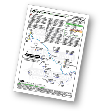 Walk route map with easy-to-follow route instructions for walk c136 Mabbin Crag from Huck's Bridge pdf