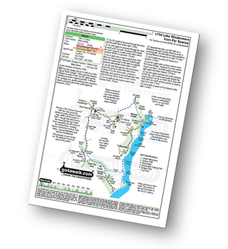 Map with easy-to-follow route details for walk c154 Lake Windermere from Far Sawrey pdf