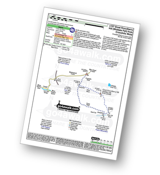 Map with easy-to-follow route details for walk c157 Great Knoutberry Hill (Widdale Fell) from Crosshills Wold pdf