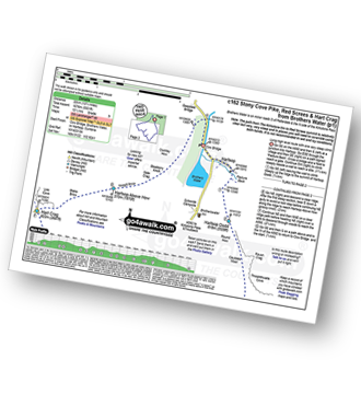 Walk route map with easy-to-follow route instructions for walk c162 Stony Cove Pike (Caudale Moor), Red Screes and Hart Crag from Brothers Water pdf