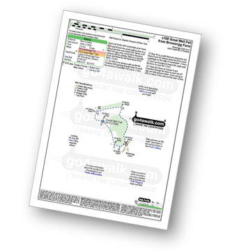 Map with easy-to-follow route details for walk c168 Great Mell Fell from Brownrigg Farm pdf