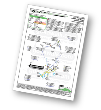 Walk route map with easy-to-follow route instructions for walk c170 Blencathra or Saddleback via Hall's Fell Ridge from Threlkeld pdf