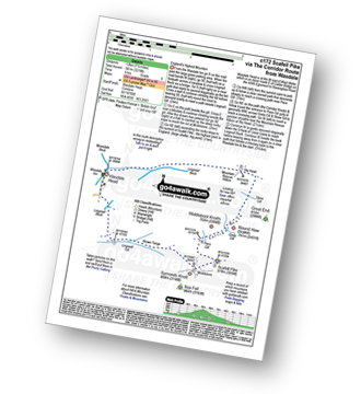 Map with easy-to-follow route details for walk c172 Scafell Pike via The Corridor Route from Wasdale Head, Wast Water pdf