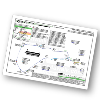 Map with easy-to-follow route details for walk c176 Clough Head and Great Dodd from Dockray pdf