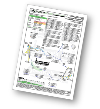 Map with easy-to-follow route details for walk c177 Baystones and Wansfell Pike from Ambleside pdf