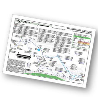 Map with easy-to-follow route details for walk c194 Scafell Pike from The Old Dungeon Ghyll, Great Langdale pdf