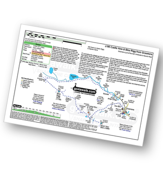 Map with easy-to-follow route details for walk c195 Castle How and Blea Rigg from Grasmere pdf