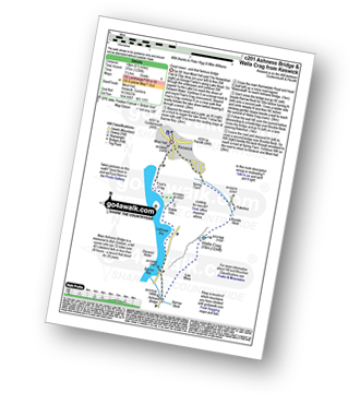 Map with easy-to-follow route details for walk c201 Ashness Bridge and Walla Crag from Keswick pdf