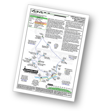 Map with easy-to-follow route details for walk c208 Harrison Stickle and High Raise from The New Dungeon Ghyll, Great Langdale pdf