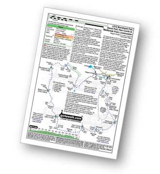 Walk route map with easy-to-follow route instructions for walk c212 Burnbank Fell, Gavel Fell, Hen Comb and Mellbreak from Loweswater pdf