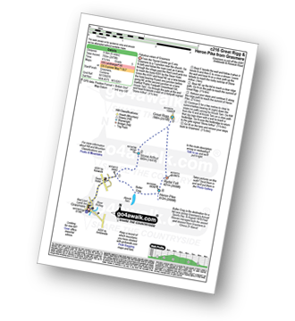 Map with easy-to-follow route details for walk c216 Stone Arthur, Great Rigg and Heron Pike from Grasmere pdf