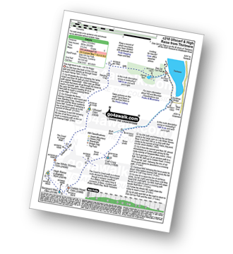 Map with easy-to-follow route details for walk c218 Ullscarf and High Raise from Thirlmere pdf