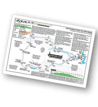 Map with easy-to-follow route details for walk c224 Helvellyn via Swirral Edge and Raise from Glenridding pdf