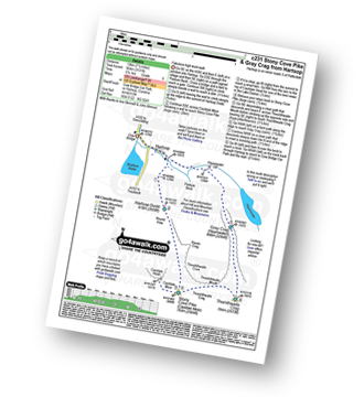 Map with easy-to-follow route details for walk c231 Stony Cove Pike (Caudale Moor) and Gray Crag (Hayeswater) from Hartsop pdf