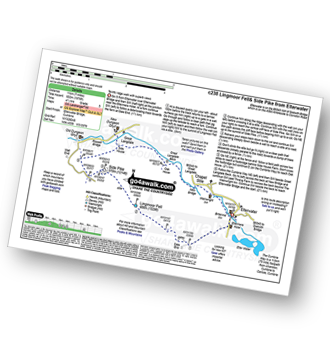 Walk route map with easy-to-follow route instructions for walk c238 Lingmoor Fell and Great Langdale from Elterwater pdf