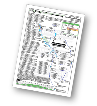 Map with easy-to-follow route details for walk c243 High Raise and Ullscarf from Rosthwaite pdf