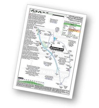 Walk route map with easy-to-follow route instructions for walk c270 Low Saddle and Ullscarf from Stonethwaite pdf