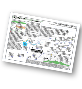 Map with easy-to-follow route details for walk c271 The Scafell Massif from Wasdale Head, Wast Water pdf