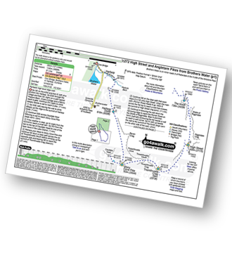 Map with easy-to-follow route details for walk c272 High Street and Angletarn Pikes from Brothers Water pdf