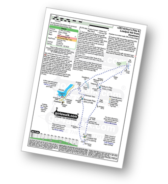 Map with easy-to-follow route details for walk c283 Arthur's Pike and Loadpot Hill from Howtown pdf