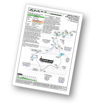 Map with easy-to-follow route details for walk c298 Pike of Blisco (Pike o' Blisco) and Wrynose Pass from The Old Dungeon Ghyll, Great Langdale pdf