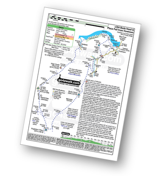 Map with easy-to-follow route details for walk c304 Beda Head and Place Fell from Howtown pdf