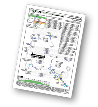 Walk route map with easy-to-follow route instructions for walk c306 The Old Man of Coniston and Wetherlam from Coniston pdf