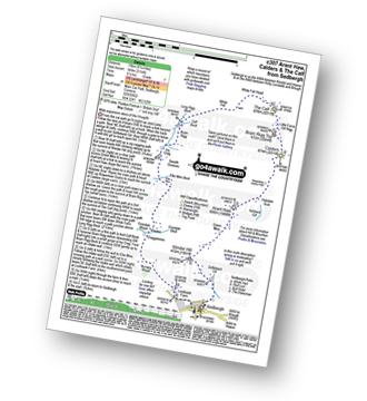 Walk route map with easy-to-follow route instructions for walk c307 Arant Haw, Calders and The Calf from Sedbergh pdf