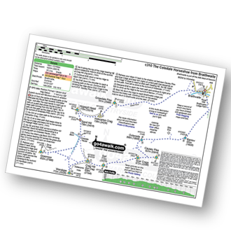 Map with easy-to-follow route details for walk c310 The Coledale Horseshoe from Braithwaite pdf