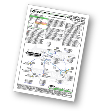 Walk route map with easy-to-follow route instructions for walk c336 Calders, The Calf and Yarlside via Cautley Spout from The Cross Keys pdf