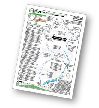 Map with easy-to-follow route details for walk c343 Pillar and Red Pike from Wasdale Head, Wast Water pdf