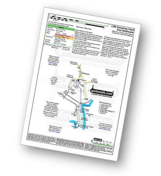 Map with easy-to-follow route details for walk c356 Humphrey Head from Allithwaite pdf