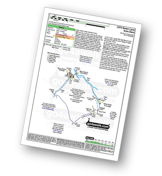 Map with easy-to-follow route details for walk c374 Green Lane from Dent pdf