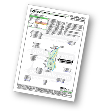 Map with easy-to-follow route details for walk c376 Castle Crag from Grange (Borrowdale) pdf