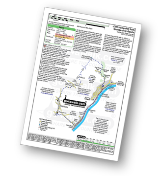 Map with easy-to-follow route details for walk c390 Hampsfell from Grange-over-Sands pdf