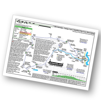 Map with easy-to-follow route details for walk c394 Helvellyn, Catstye Cam and Sheffield Pike from Glenridding pdf