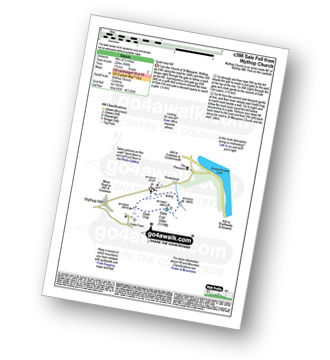 Map with easy-to-follow route details for walk c398 Sale Fell from Wythop Church pdf