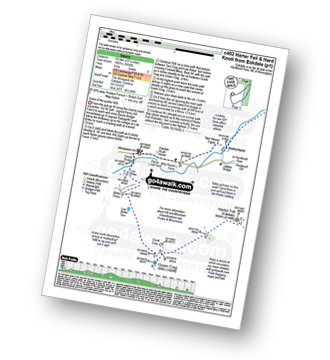 Map with easy-to-follow route details for walk c402 Harter Fell and Hard Knott from The Woolpack Inn, Eskdale pdf