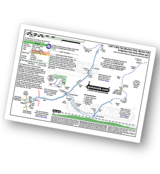 Map with easy-to-follow route details for walk c407 Little Fell (Burton Fell), Mickle Fell and Murton Fell from Hilton pdf