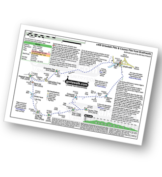 Map with easy-to-follow route details for walk c408 Grisedale Pike and Causey Pike from Braithwaite pdf