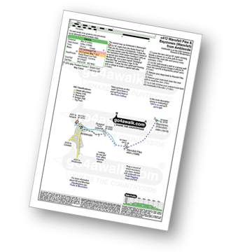 Walk route map with easy-to-follow route instructions for walk c412 Wansfell Pike and Baystones (Wansfell) from Ambleside pdf