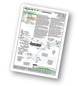 Map with easy-to-follow route details for walk c414 Crinkle Crags and Bow Fell (Bowfell) from The Old Dungeon Ghyll, Great Langdale pdf