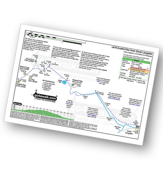 Map with easy-to-follow route details for walk c416 Scafell Pike from The Old Dungeon Ghyll, Great Langdale pdf